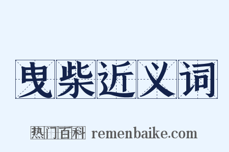 曳柴近义词是什么意思的图片